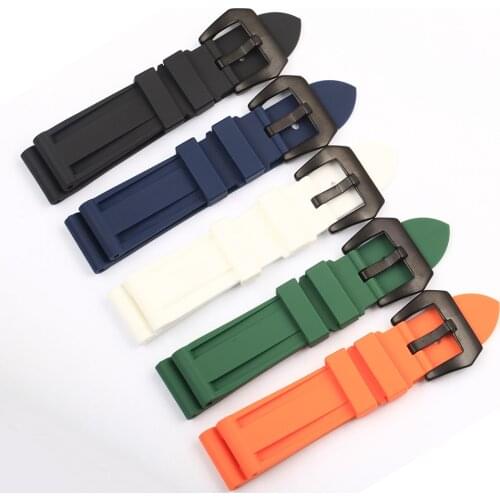 Mens 22mm 24mm 26mm Rubber Watch Band Waterproof Watch Silicone Watch Strap Black,Blue,Green,Orange,White Watchband