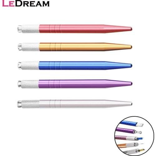 1PC Professional Manual Microblading Microneedling Pen Aluminum Alloy Tattoo Tools For 3D Permanent Eyebrow Lip Line Makeup Pen