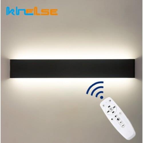 Modern Rectangle Led Wall Lamp Indoor 6W/12W Dimmable Bluetooth Remote Control Scocnes Mirror Bedroom Living Room Wall Lighting