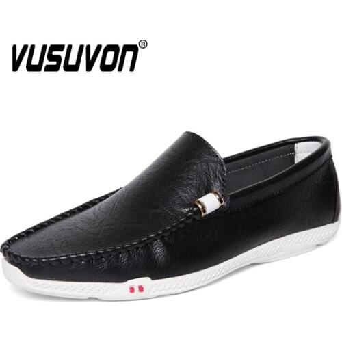 Genuine Leather Men Casual Shoes Luxury Brand 2020 Spring Italian Style Moccasins Shoes Men Loafer Slip On Soft Driving Shoes