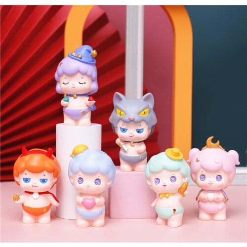 Creative Girl Heart wolf Killing Blind Box desktop ornaments cartoon hand-made mystery box decorative childrens toys home decor