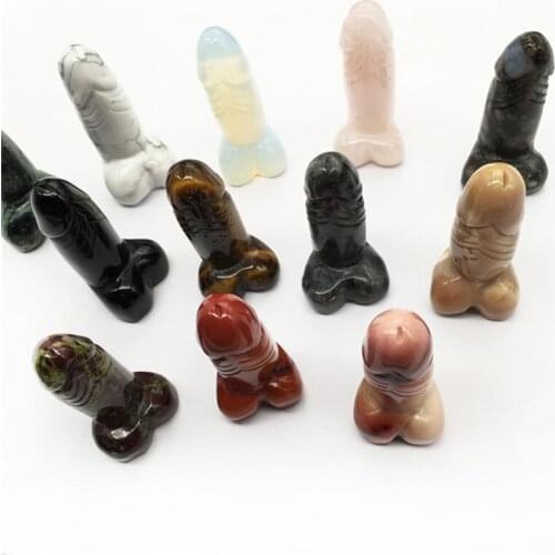 1pcs Natural obsidian crystal quartz massage stick membrum crystal penis healing for woman Positive Energy Reiki