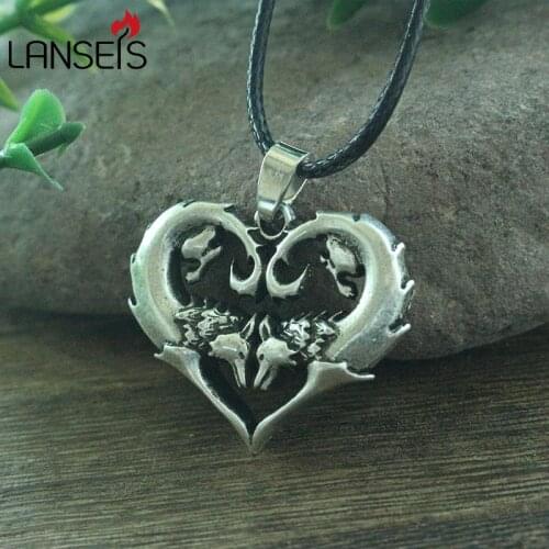 Lanseis 1pcs wolf pendant viking men necklace