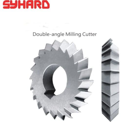 2pcs/lot HSS Double Angle Milling Cutter V Type Milling Cutter diameter 45 60 Angle 30 45 60 75 90 Angle milling Cutter