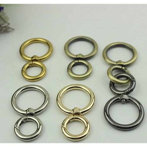 20 pcs/lot Bag bag hardware accessories fastener Double open spring coil 8 spring coil Connect button Open ring