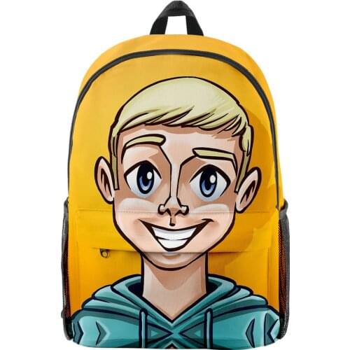 2021 Michou 3D Printing Hip hop Men Women Backpack Oxford School Bag High Capacity Teenager Girl Child Bag Travel Backpack