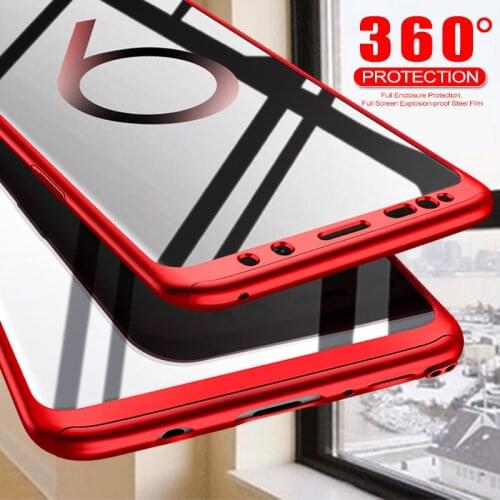 360 Full Protective Phone Case For Sumsung Galaxy J 6 7 8 Full Cover For Sumsung Galaxy J2 Pro J3 J7 2018 Cases With Glass