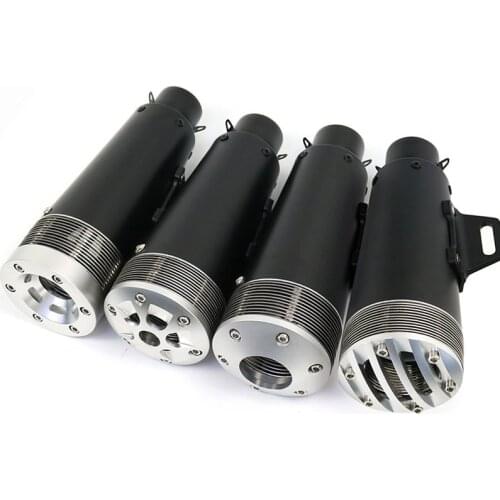 51mm inlet Universal motorcycle exhaust muffler black color escape moto cb500f hornet 600 triumph tiger 800 shadow vt750 752s