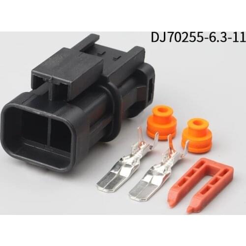 7223- 6224-40 500sets 2Pin 6.3mm male Auto Motorcycle Electronic Wiring Connector for AUdi,VW,BMW, Honda,Toyota DJ70255-6.3-11