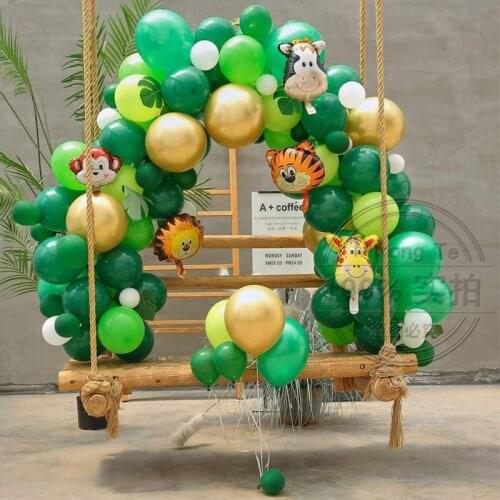 89pcs Animal Balloons Garland Kit Jungle Safari Theme Party Supplies Favors Kids Boys Birthday Party Baby Shower Decorations