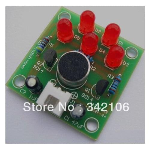 Free Shipping!!! 5pcs Electronic production DIY kit electronic melody voice LED lights