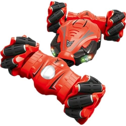 Lateral Twist Stunt Car Light Remote Control Double-Sided Tumbling Deformation Off-Road Vehicle Boy Charging Toy Model