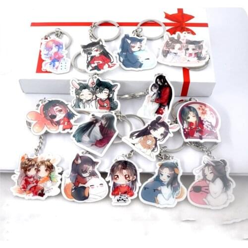 Chinese Story Anime Tian Guan Ci FuXie Lian Hua Cheng Acrylic Keyring Full Number Pendant Key Holder Portachiavi Keychains