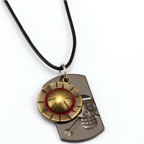 ONE PIECE Necklace Monkey D Luffy Hat Pendant friendship Gift hot Anime choker Necklaces Jewelry Accessories YS11973