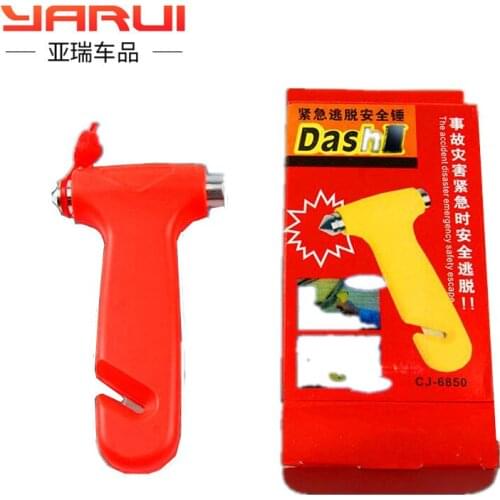 Color Box packaging car safety hammer emergency escape cone life multifunctional two in all seat belt cutter