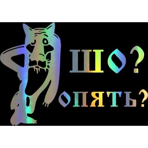 DecalsMe Car Sticker wolf patten words what? again? Stickers Decals Funny 3D Stickers On Car Styling Creative 14.1*20cm