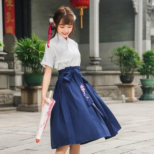 Tang Dynasty Student Princess Clothing Hanfu Suit Fairy Dresses Nation Dance Ancient Costume Embroidery Oriental Asian Clothing