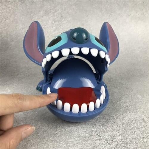 Disney Lilo Stitch Teeth Biting Hand Toys for Chikdren Relieve Stress Figures Model Ornaments Cute Keychain Pendant Toy Birthday