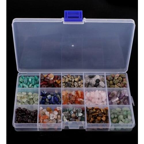 15 Styles Natural Stones Genuine Gemstone Tumbled Chip Beads Jewelry Making