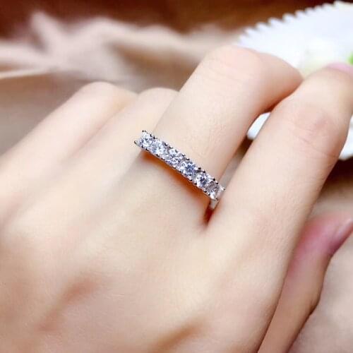 Classic 925 Silver Moissanite Ring for Daily Wear 3mm D Color Moissanite Silver Ring Sterling Silver Moisanite Jewelry