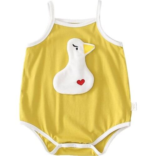 Baby Boys Girls Summer Clothes Home Wear Pure Color Cotton Sleeveless Bodysuit Toddler Infant Baby Costume Jumpsuit For Baby Boy