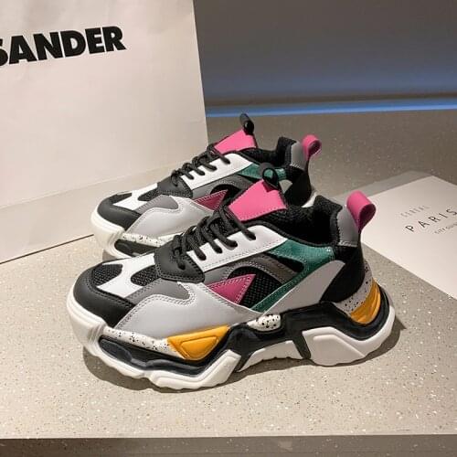 Designer Sneakers Women Casual Platform Shoes Fashion Thick Bottom Breathable Ladies Trainers Chunky Sneakers Woman Basket Femme