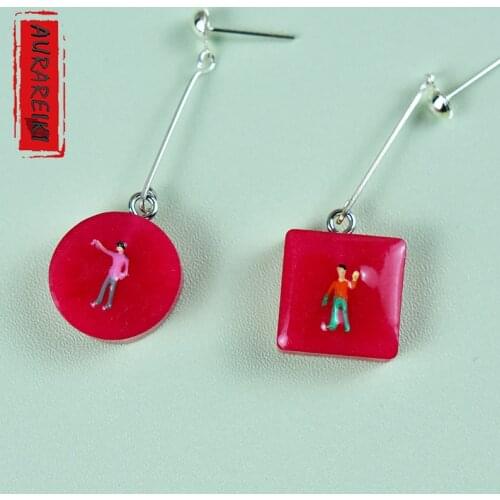 Summer Earrings Female Geometric Figures Handmade Cool And Beautiful And Generous Resin Eardrop Gift For Girlfriend