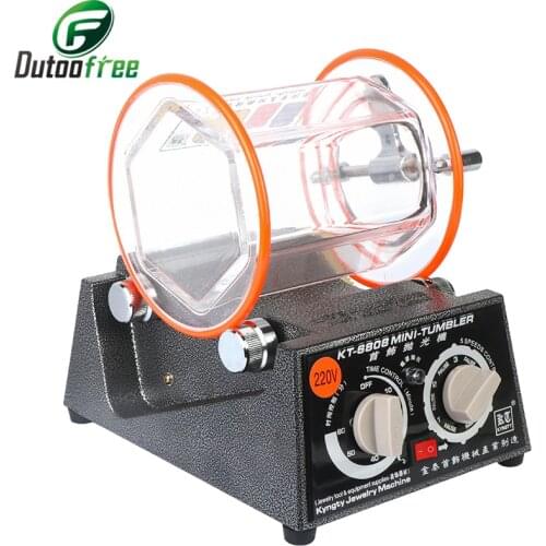 110V/220V Jewelry Polishing Machine With Drum Mini Polishing Tumbler Rotary Polisher Jewelry Polisher Cpacity 3KG 5 Speed