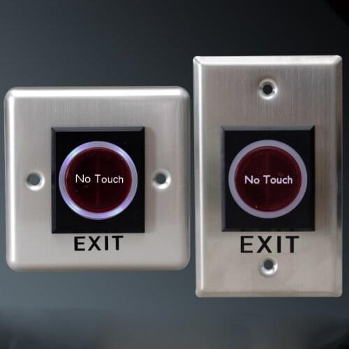 Stainless Steel Infrared Automatic Sensing Exit Button Push Switch Door Sensor Opener Release For Magnetic Lock Access Control