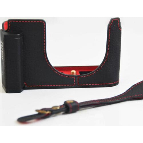 Genuine Real Leather Camera Bottom Case Half Body Set Cover For Leica Q2
