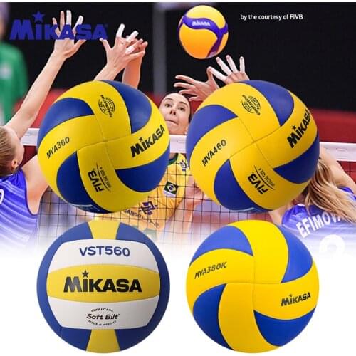 Original Mikasa Volleyball MVA360 MVA460 MVA380K VST560 Indoor and Outdoor Training Ball FIVB Approve Official Volleyball