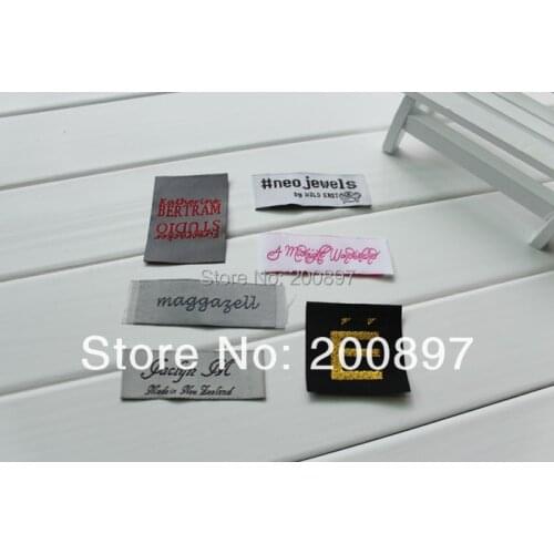 Custom sewing label cloth label with logo garment labels separate cut or folded 1000pcs lot