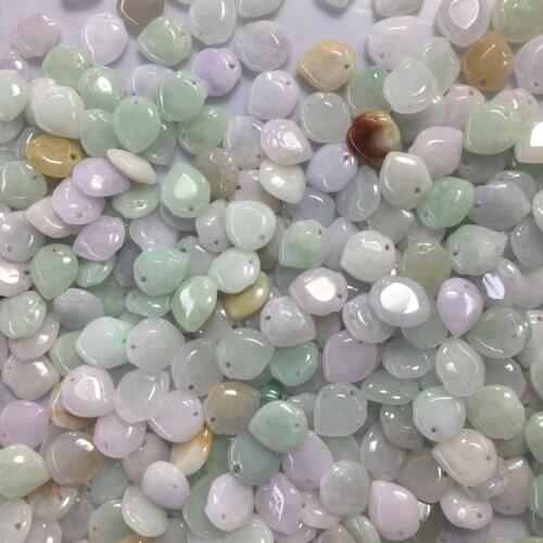 3pcs DIY Earrings Natural Burmese Jade Pendant ite A Grade Necklace Carved Mascot Wealth Gifts for Women Jewelry