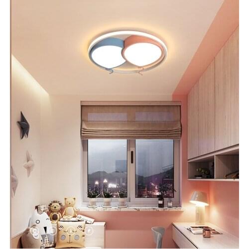 Double head macaron color Nordic new fashion wild living room LED light source ceiling lamp modern ceiling lamp living room