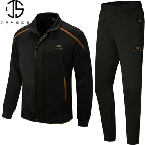 2Pcs Set Mens Soccer Sportswear Tracksuit Jacket Football Training Suit Autumn Winter Spring Long Sleeve Zipper Top and Pants