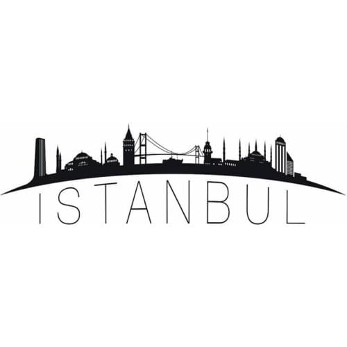 ISTANBUL City Decal Wall Sticker Vinyl Stickers Decor Mural Art Living Room Home Decoration Landmark Skyline Wall Decal