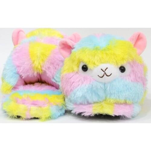 Womens Cartoon Furry Cotton Slippers Ladies Cute Fluffy Slippers Girls Anti-slip And Warm House Shoes Shoes For Woman 2022