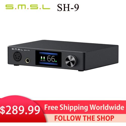 SMSL SH-9 Headphone Amplifier THX AAA Technology RCA/XLR Input 6.35MM Balanced Headphone Amplifier SH9 with SU-9