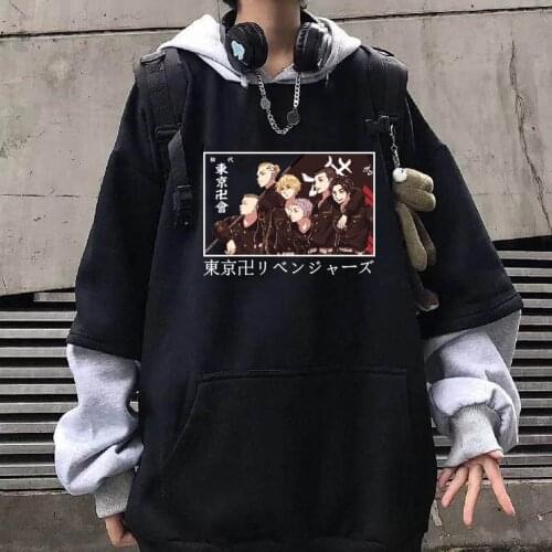 Japanese Anime Graphic Hoodies Men Tokyo Revengers Pullover Sweatshirt Unisex Sudaderas Con Capucha