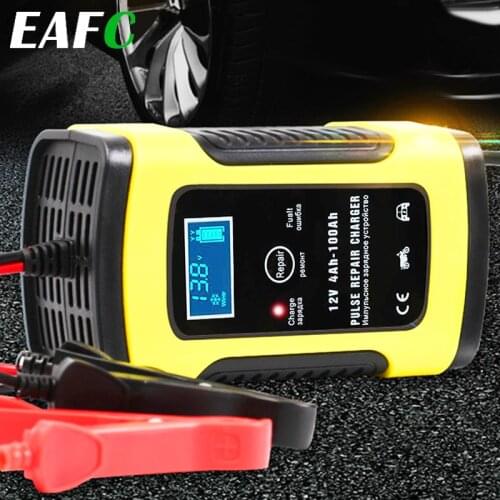 Motorcycle Car Power Charging 110V to 220V To 12V 6A Intelligent Automatic Fast Power Charging Wet Dry Lead Acid LCD Display