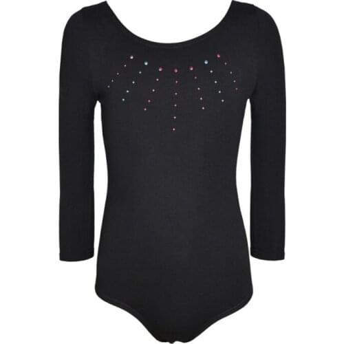 4-10Y One-piece Girls Long sleeve Ballet Leotards Kids Athletic Gymnastics Dress Athletic Dancer Dress Acrobatics Dance Wear
