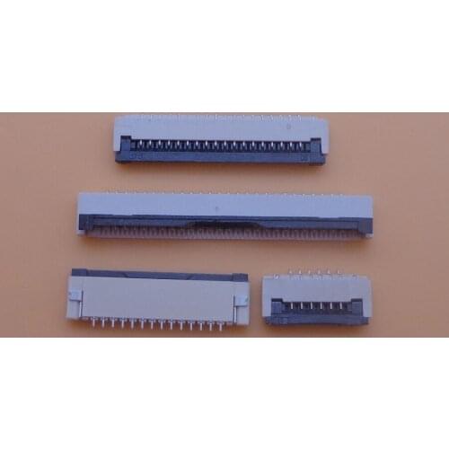 10pcs FPC FFC Flat Cable Connector 1mm Pitch Under Clamshell Socket 4P 5P 6P 8P 10P 12P 14P 16P 18P 20P 22P 24P 26P 28P 30P