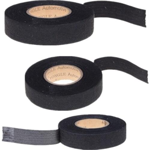 15M*19MM Heat-resistant Automotive Wiring Harness Tape Adhesive Cloth Fabric Tape Cable Wiring Harness For Car Auto 1 Roll