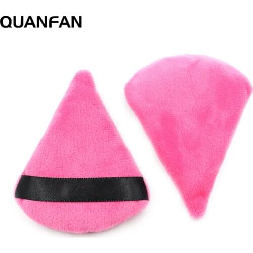 New 2pcs Cotton Triangular Puff Soft Wet Dry Use Foundation Makeup Sponge Tools SCI88