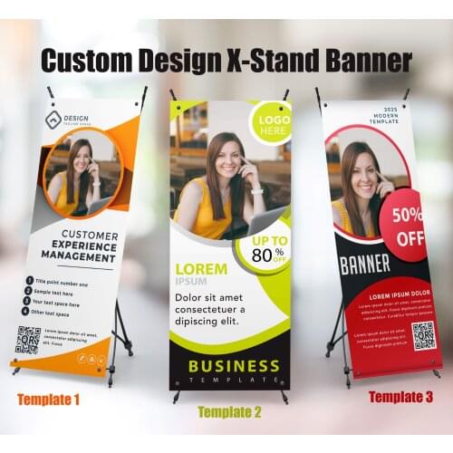 60*160cm,80*180cm Custom Design Pop up X-Stand Banner, Trade Show, Print PVC Logo Retractable Banner