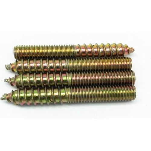 7pcs M5 double thread self-tapping screw bolt Allen headless self-attack screws bolts carbon steel furniture nail