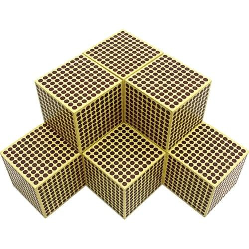 9Pcs Baby Toy Montessori Materials 9 Wooden Thousand Cubes Maths Training Preschool Early Learning Kids Toys Brinquedos Juguete