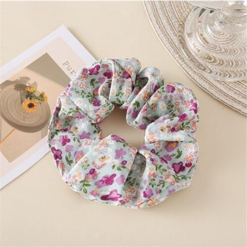 Hair accessories 2021 women floral diamond ponytail ribbon colonic hair circle tie hair light and delicate women exclusive