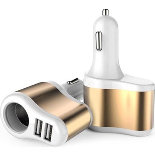 3.1A Dual USB Cigarette Lighter Car Charger Cigarette Socket Lighter Fast Charger Power Auto USB Adapter for All Smart Phones