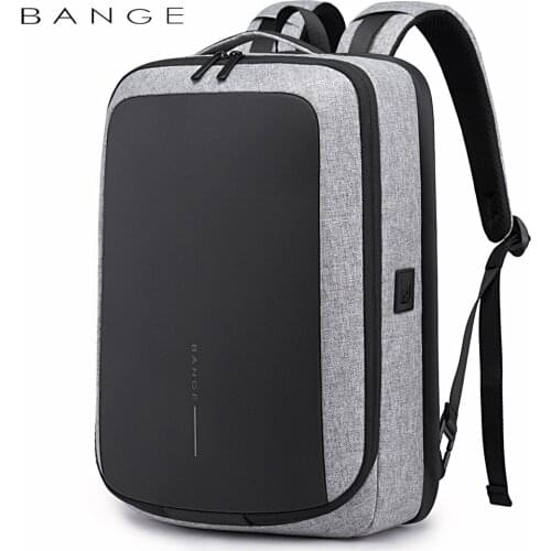 BANGE New Arrival Fashion Men 15"Laptop Backpack USB Recharge Technology Backpacks Anti-theft Waterproof Travel Backpack